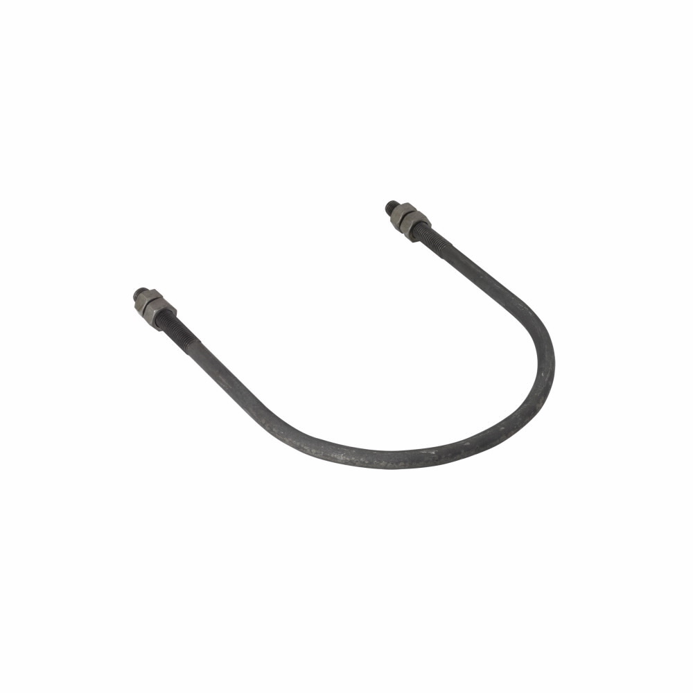 Eaton B-Line series U-bolt, 3.75" H x 1.5" D, Steel, 1144 load, 3/8"-16 rod size, 2.125" thread len, 750 temp, U-bolt with 4 hex nuts