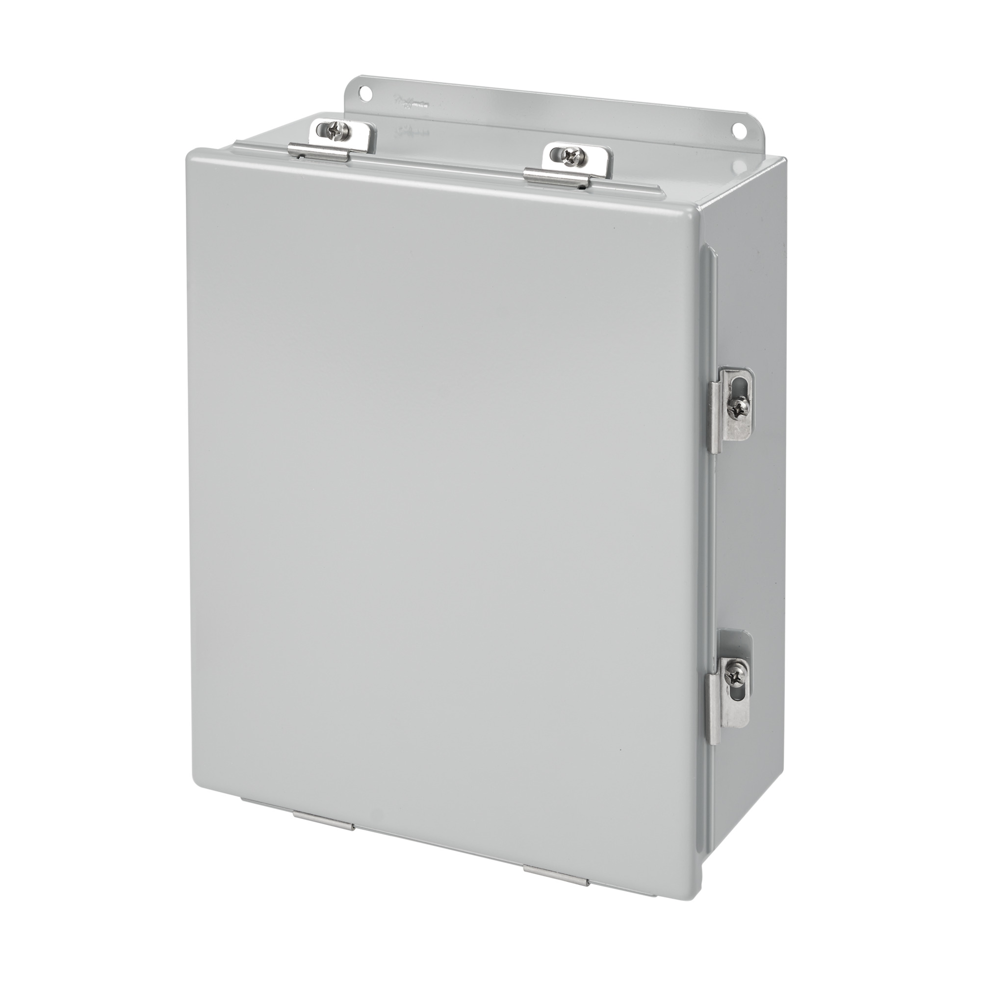 Continuous Hinge Enclosure with Clamps Type 4, 6x4x3, Gray, Mild Steel