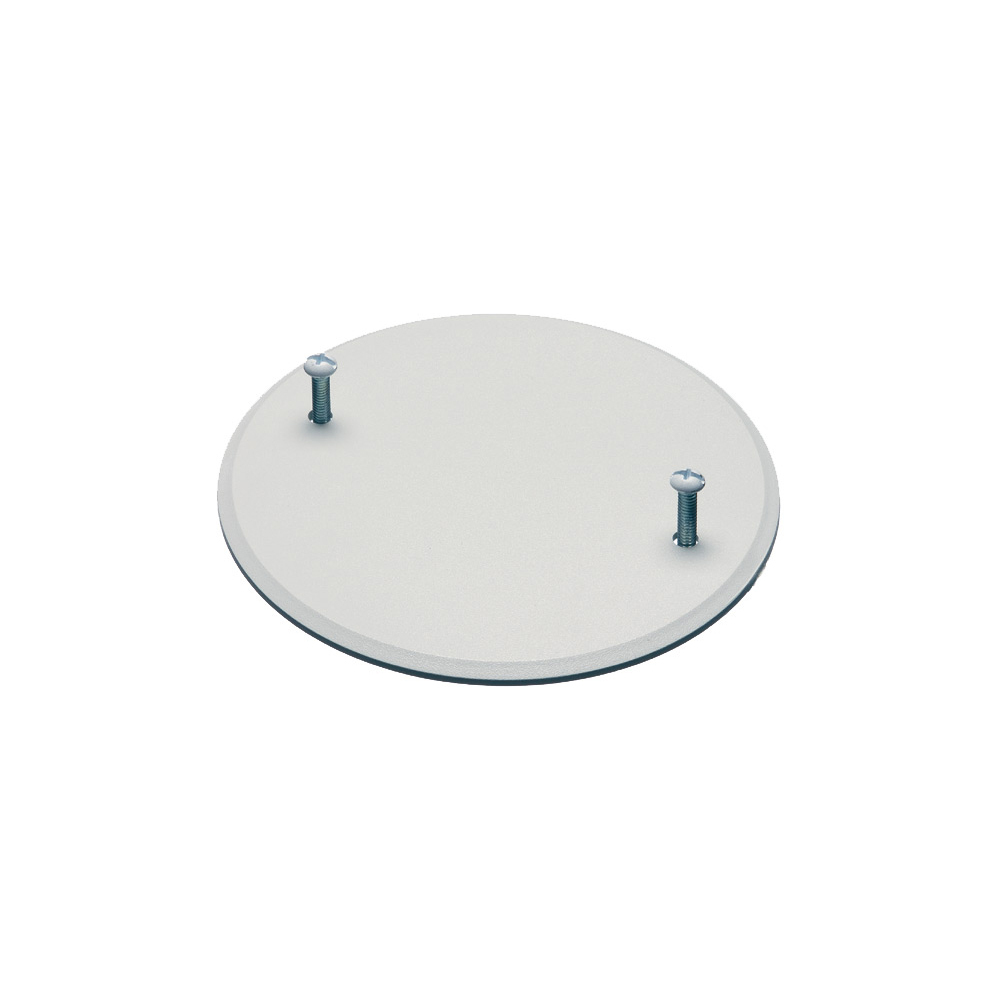 box cover. Covers 4 inch round or octagonal boxes paintable, reusable. Comes with white painted screws to blend with cover.