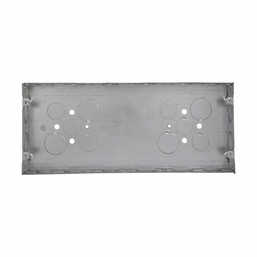Eaton Crouse-Hinds series Gang Box, (6) 1/2", (4) 3/4", 1-5/8", (1) 1/2", (1) 3/4", Steel, Four-gang, (3) 1/2", (3) 3/4", 70.0 cubic inch capacity