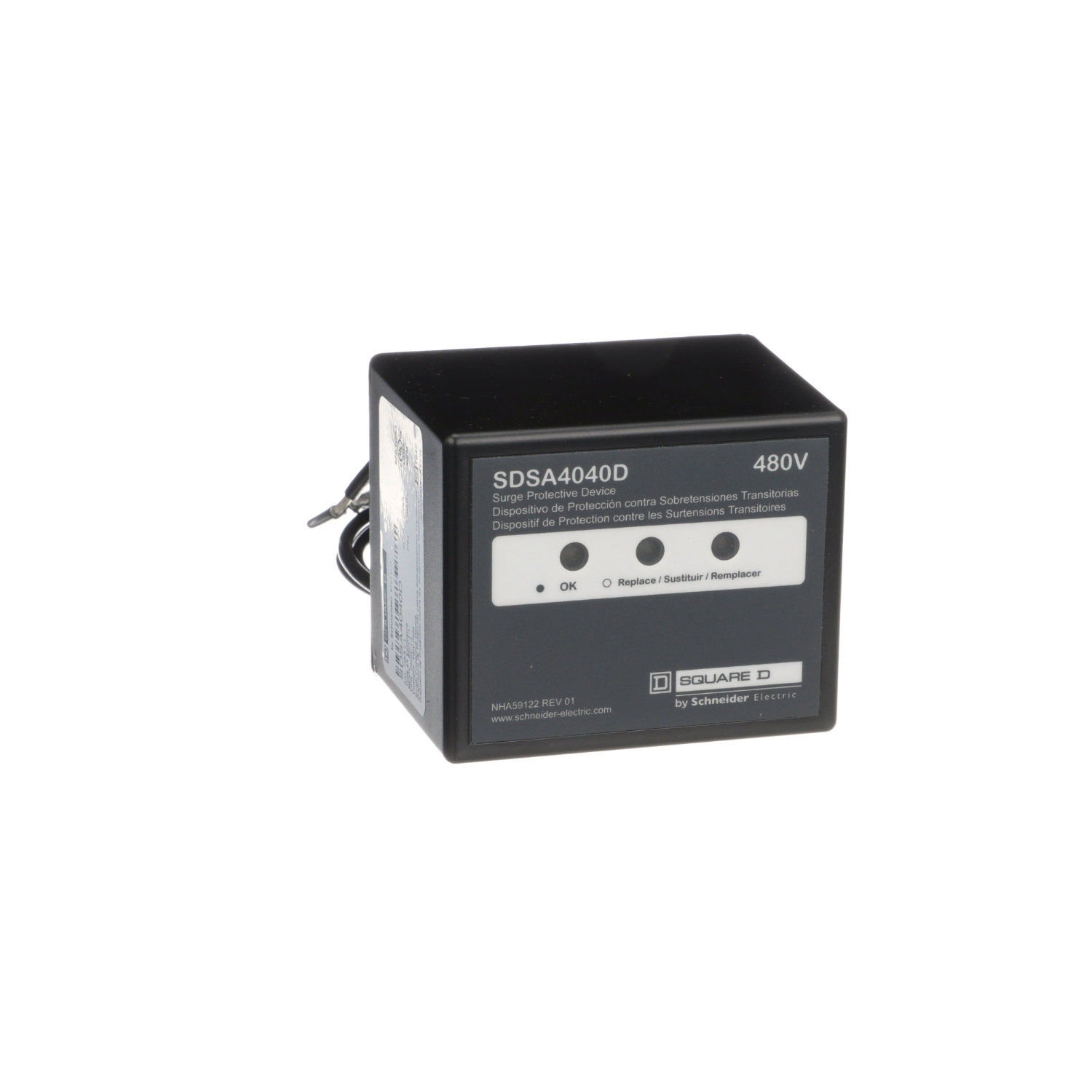 Surge protection device, Surgelogic, 40kA, 480 VAC delta, 3 phase, 3 wire, NEMA 4X
