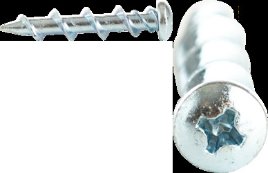1-1/4" Wall Dog Anchor, Pan Head, Phillips, Zinc Plated,Jar