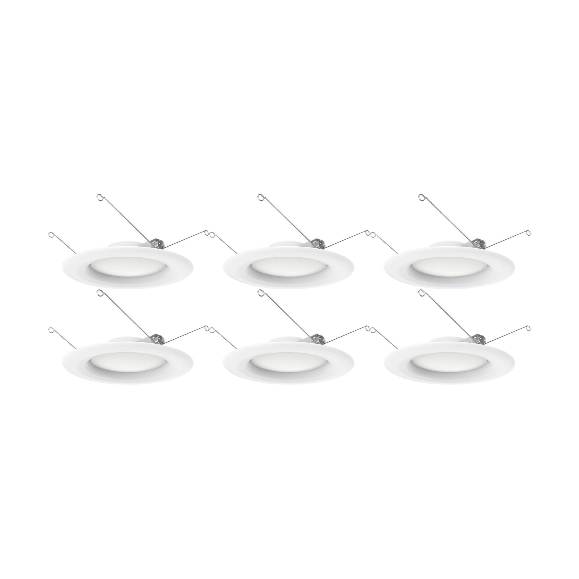 9.2 Watt LED Downlight Retrofit - 5-6 Inch - 90 CRI - 3000K - 120 Volt - Pack of 6