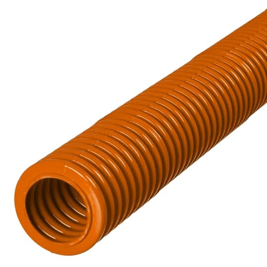 1-1/4 Inch Plenum-Gard orange corrugated non-metallic flexible conduit with tape, reel length-900 foot.