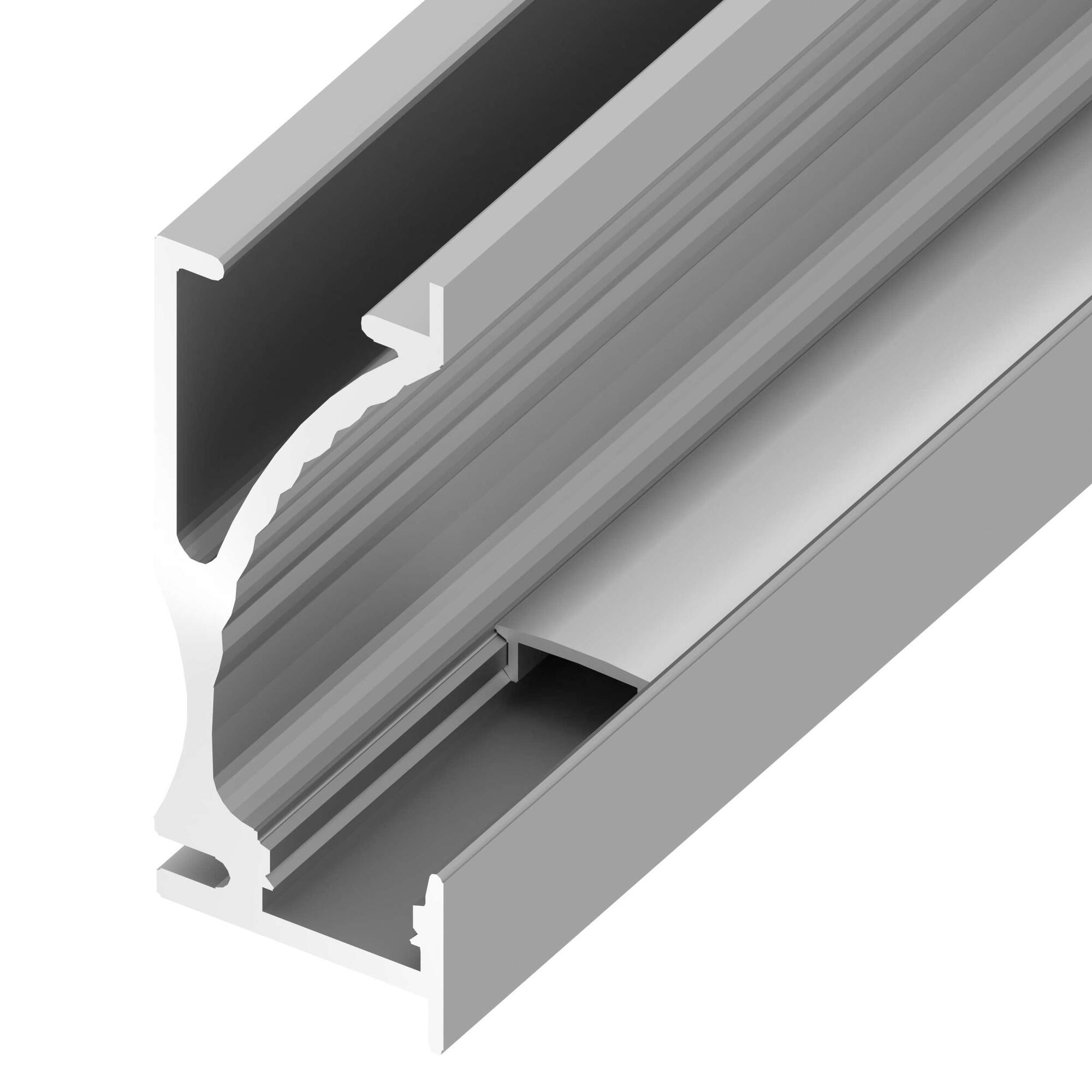 Channel Bundle, REFLECTOR, 96 in., Frosted Cover, End Cap Pairs