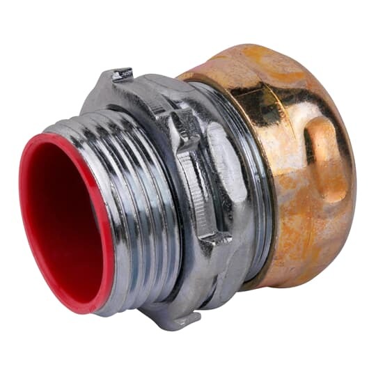 Compression Connector, Raintight and Insulated, Conduit Size 3 Inches, Material Zinc Plated Steel, For use with EMT Conduit