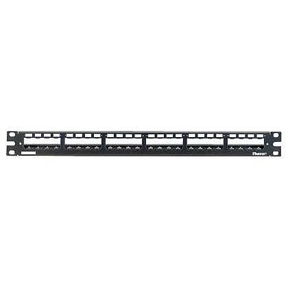 Patch Panel, 24 Port, All Metal, Black  