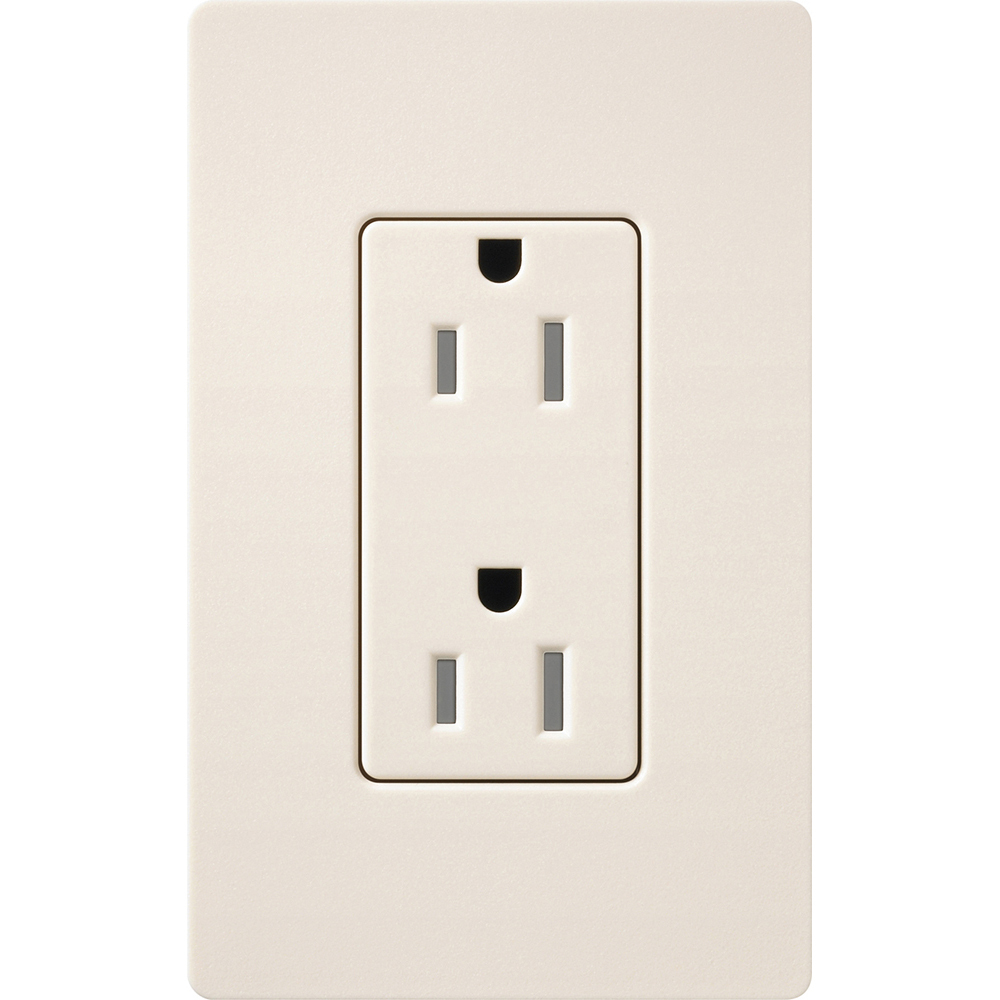Claro, Satin, Tamper-resistant receptacle, 125V/15A in eggshell
