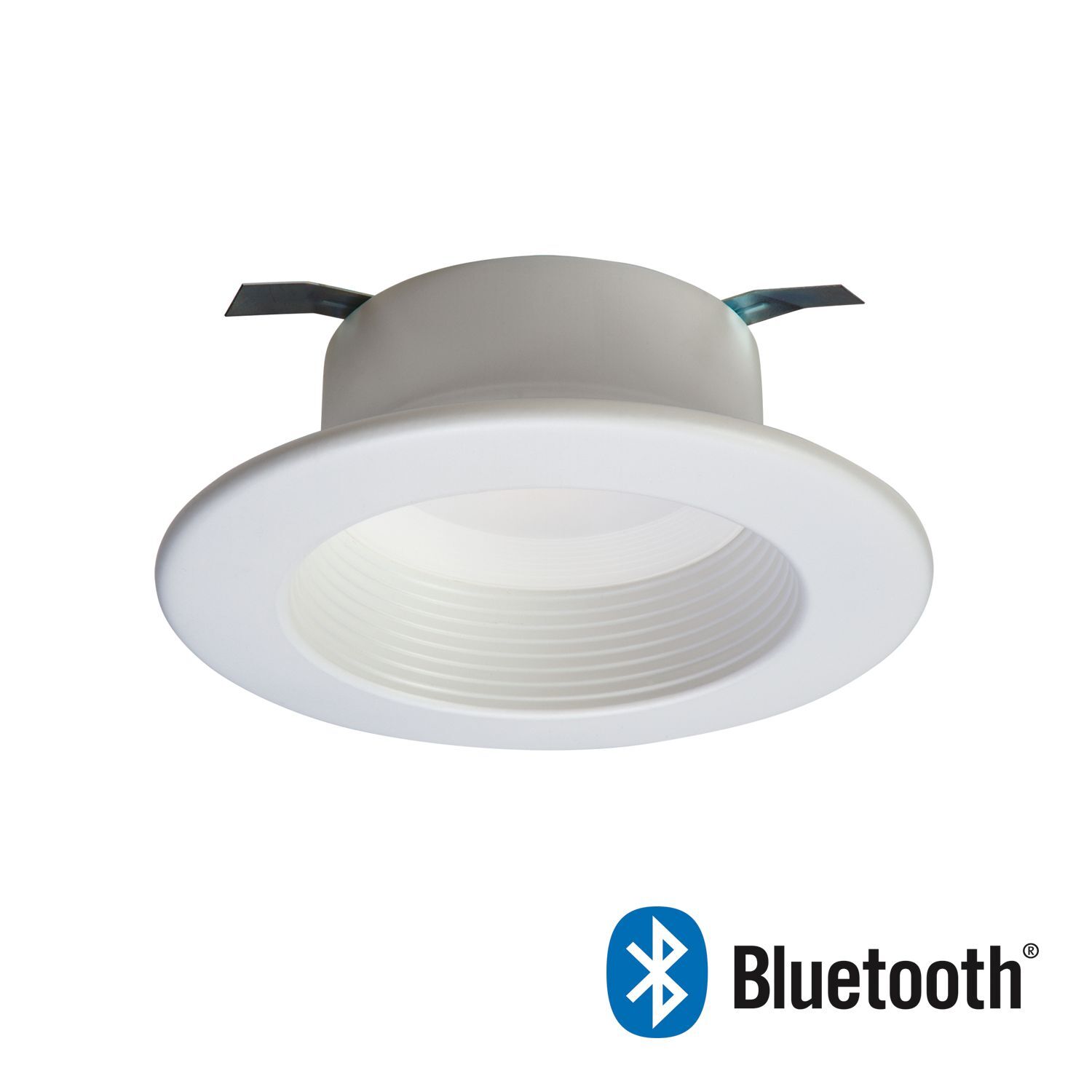 4" Smart Bluetooth LED Recessed Downlight with Adjustable Color Temperature (2700K-5000K) and Lumens, White