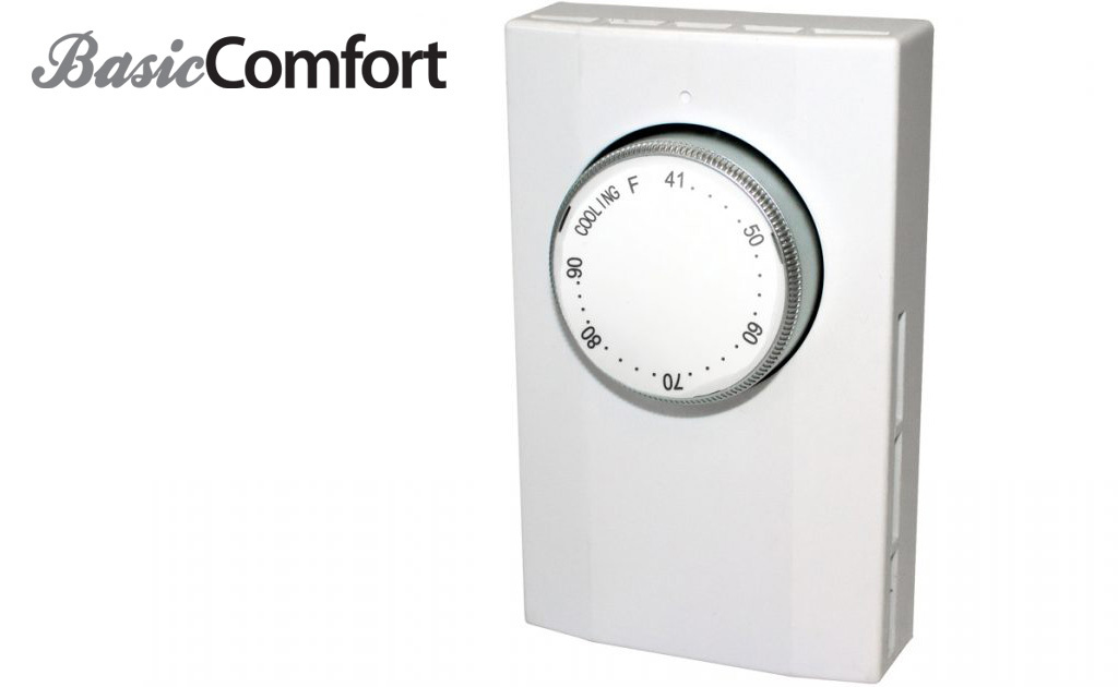 THERMOSTAT SP COOLING 120/208/240-22A & 277V-18A WHITE