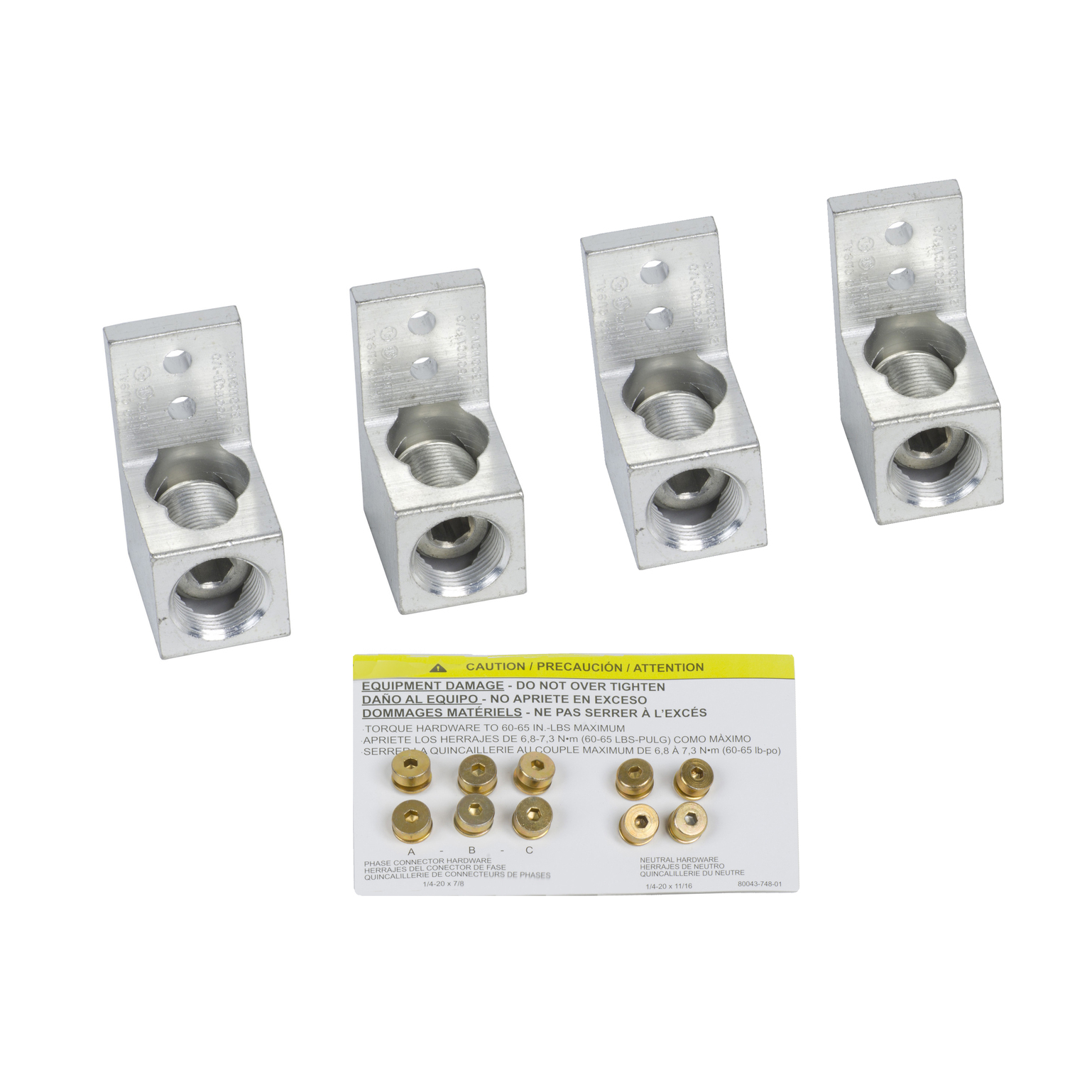 Panelboard accessory, NQ, lug kit, mechanical, 225A, Al/Cu
