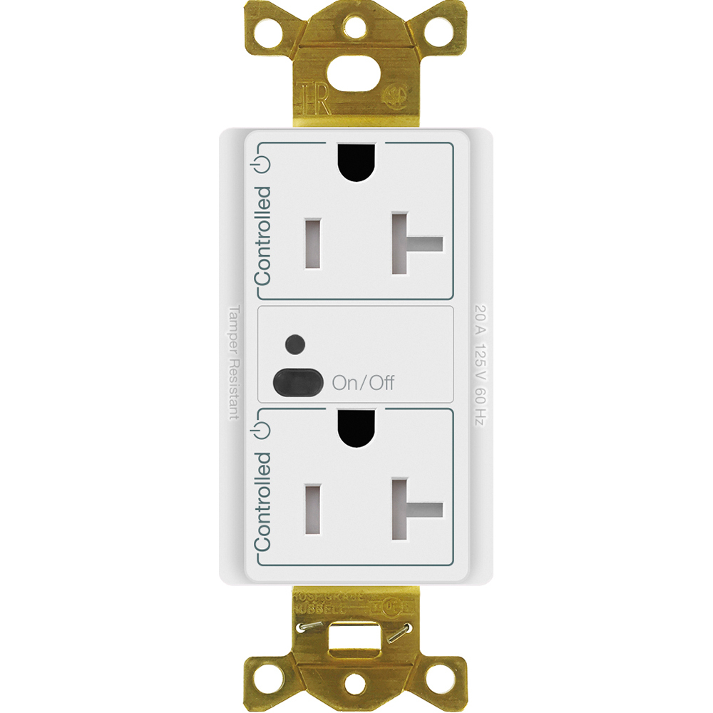 Vive wireless receptacle, 15 A duplex, in white