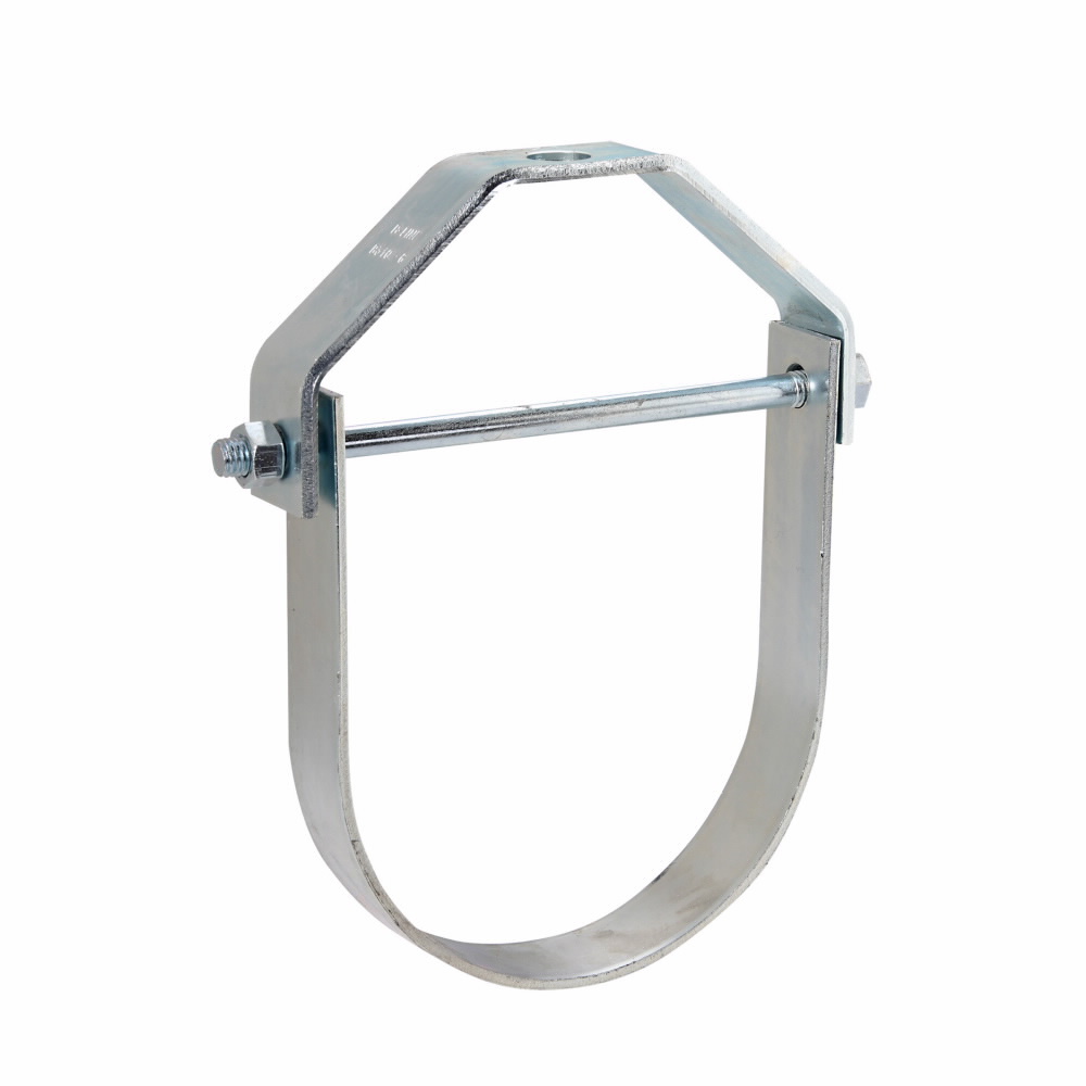 Eaton B-Line series Slide-Rite clevis hanger, 0.75" H x 4.5940" L x 3.75" W, Steel, Yellow zinc chromate, 2" max pipe size