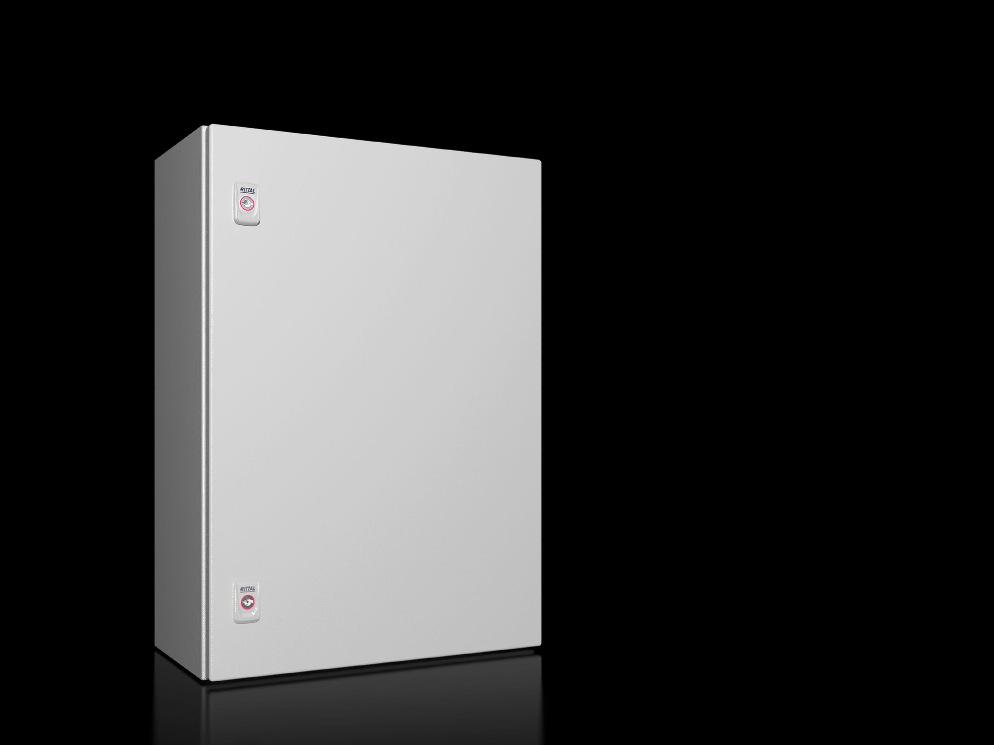 AX Compact enclosure, WHD: 500x700x250 mm, carbon steel, with mounting plate, single-door, with two cam locks