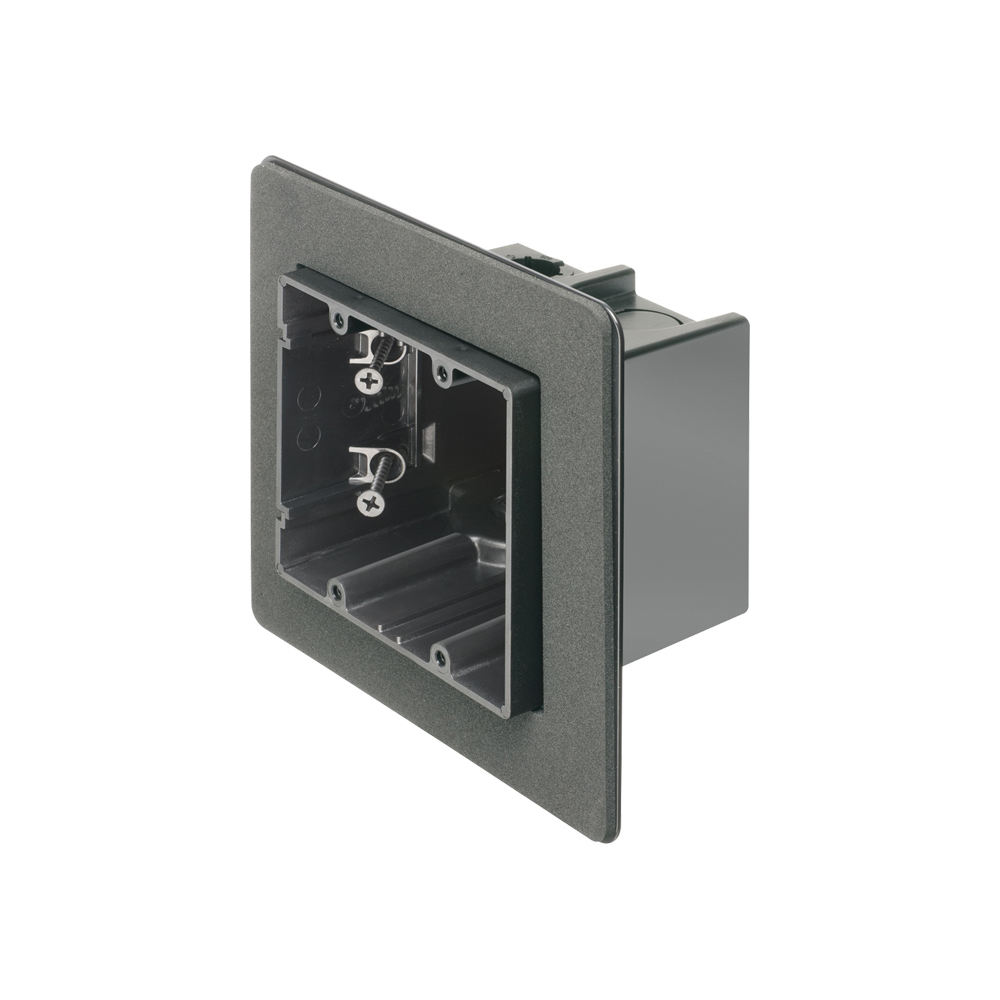 One Box Vapor Boxes for Devices. Flange forms a protective barrier against air infiltration. 2 Hour Fire Rating. Two gang. Screw On. 42 cu. in.