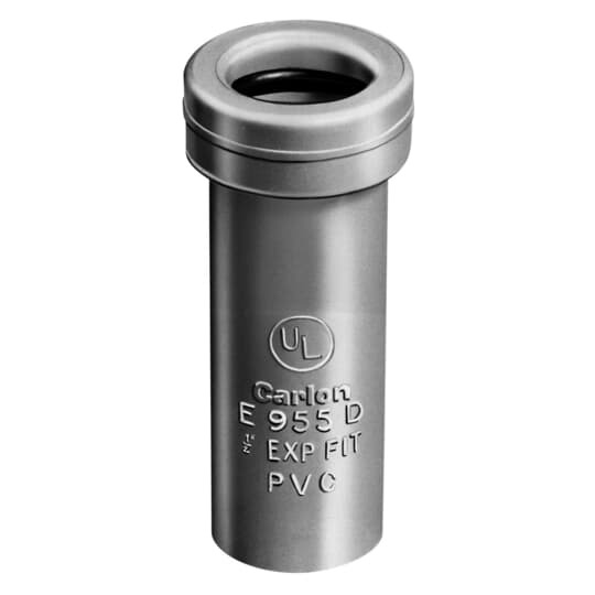 Short Expansion Coupling, Size 1-1/4 Inch, Length 4 Inches, Material PVC, Color Gray, For use with Schedule 40 and 80 Conduit