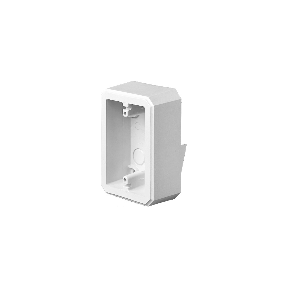 Weatherproof device box, one piece construction. Installs on 1/2" lap siding. 18.6 cu. in.