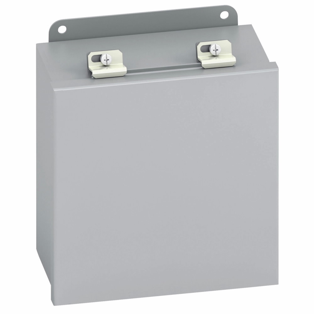 Eaton B-Line series JIC panel enclosure, 6" height, 4" length, 6" width, NEMA 12, Screw cover, 12LC enclosure, Wall mount, Small single door, External mounting feet, Carbon steel, Seamless poured in-place gasket