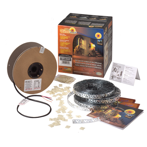 D cable kit, 240 Vac, Plywood Subfloor, 60-70 SQ-FT, Concrete Subfloor, 45-54 SQ-FT, CTN QTY 2, CTN WT 15.4