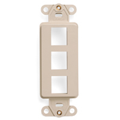QuickPort Decora Insert, 3-Port, Ivory