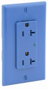 20 Amp, 125 Volt, Decora Plus Duplex Receptacle, Straight Blade, Industrial Grade, Self Grounding, Surge w/ Indicator Light, White