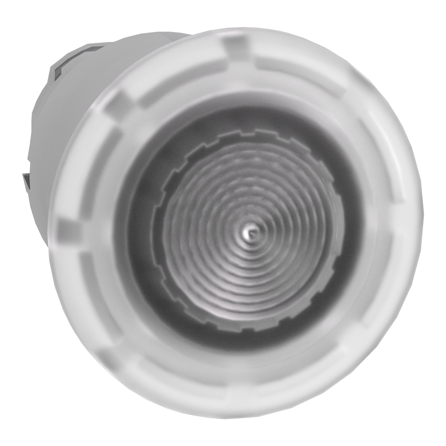 Head for illuminated push button, Harmony XB4, metal, white mushroom 40mm, 22mm, universal LED, spring return