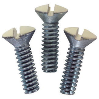 1/2-Inch Long 6-32 Thread, Oval Head Milled Slot Replacement Wallplate Screws, 10-Pack, Ivory