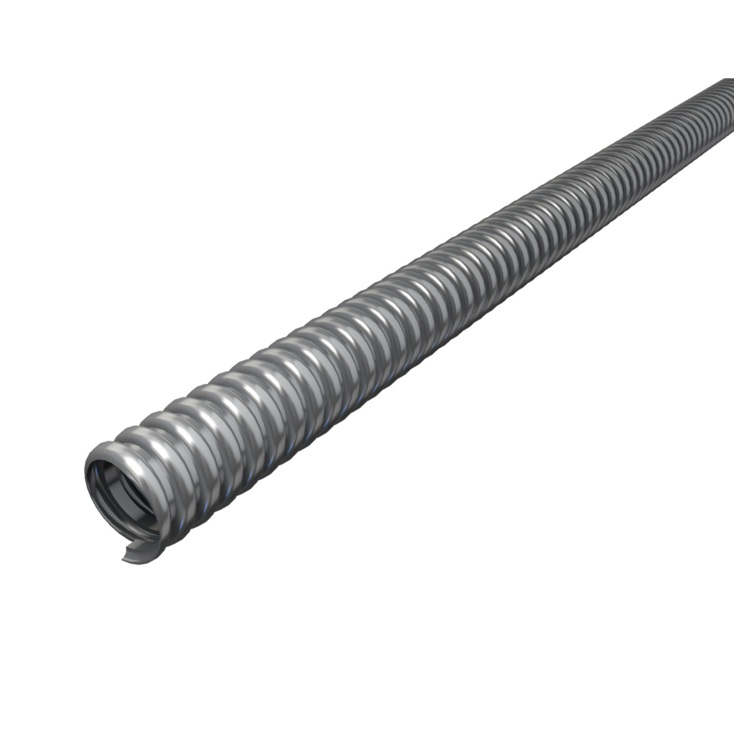 UL Reduced Wall Steel Type RW FSC, 5500 Series, Reduced Wall Steel Flexible Conduit. Hot Dipped Galvanized Low Carbon Steel. Interlocking Design. 3/4 inch Diameter, 100 Foot Coil