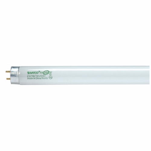 Fluorescent T8 Linear High Lumen Lamp, Designation: F32T8/865/HL/ENV, 32 WTT, T8 Shape, G13 Medium Bi Pin Base, 24000 HR, Lumens: 3000 LM Initial, Lumens: 2850 LM Mean, 6500 DEG K Color Temperature, Daylight 85 CRI, 47-25/32 IN Length, 1 IN Diameter