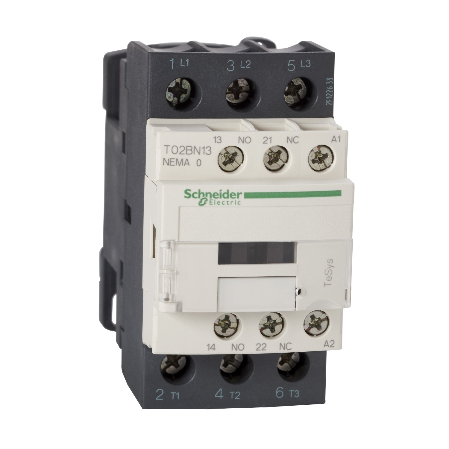 Contactor, Tesys N Contactors, nonreversing, 3P, 3phase, 18A, 5HP at 460VAC, NEMA size 0, 24VDC coil, open
