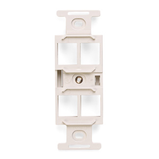 QuickPort Duplex Type 106 Insert, 4-Port, Light Almond
