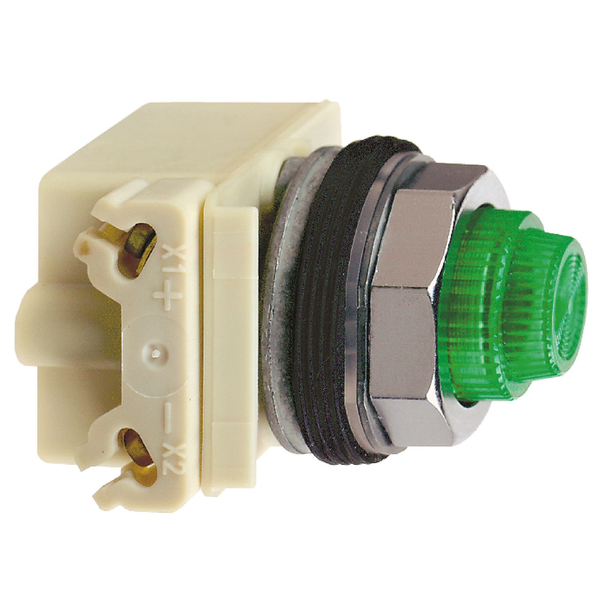 30mm Pilot Light, 220-240v, green LED