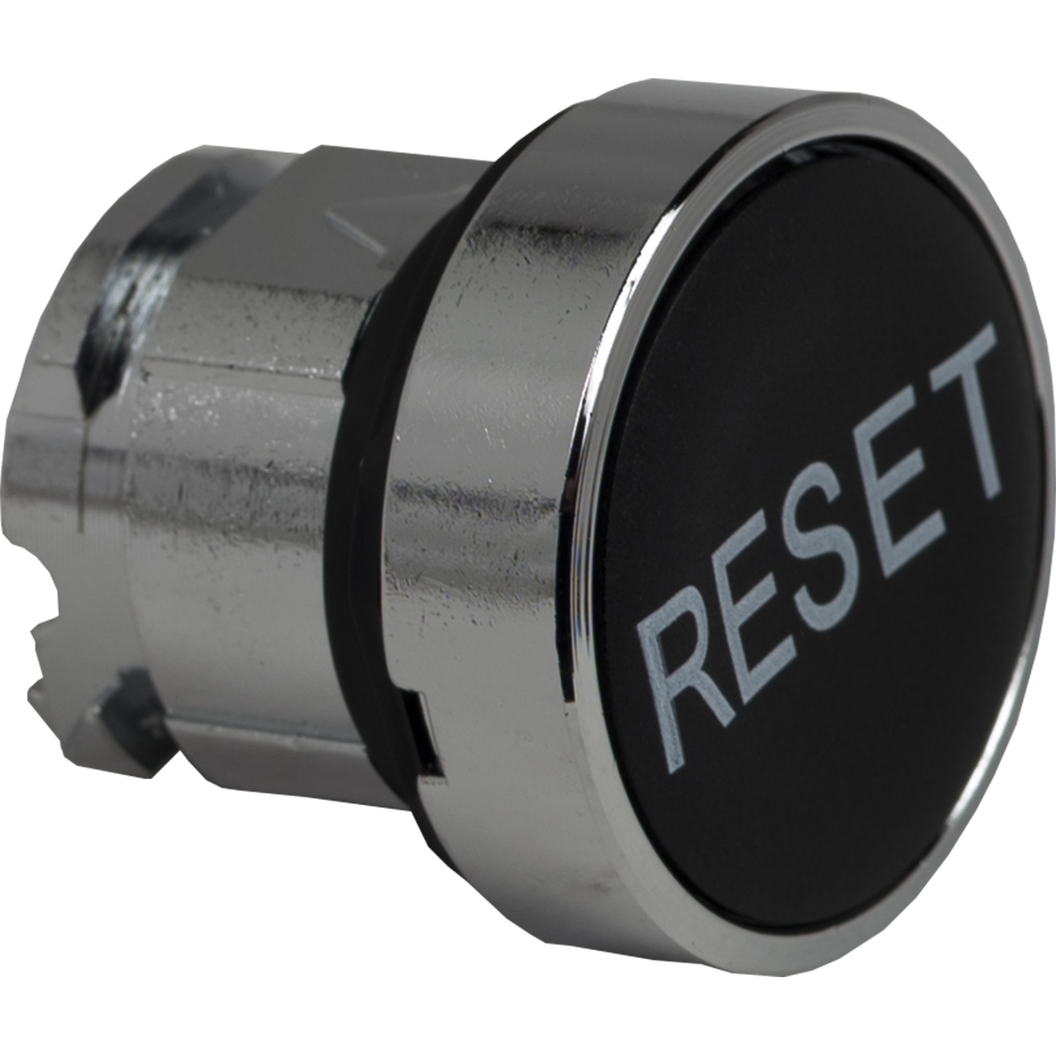 Head for non illuminated push button, Harmony XB4, metal, flush, 22mm, spring return, marked RESET