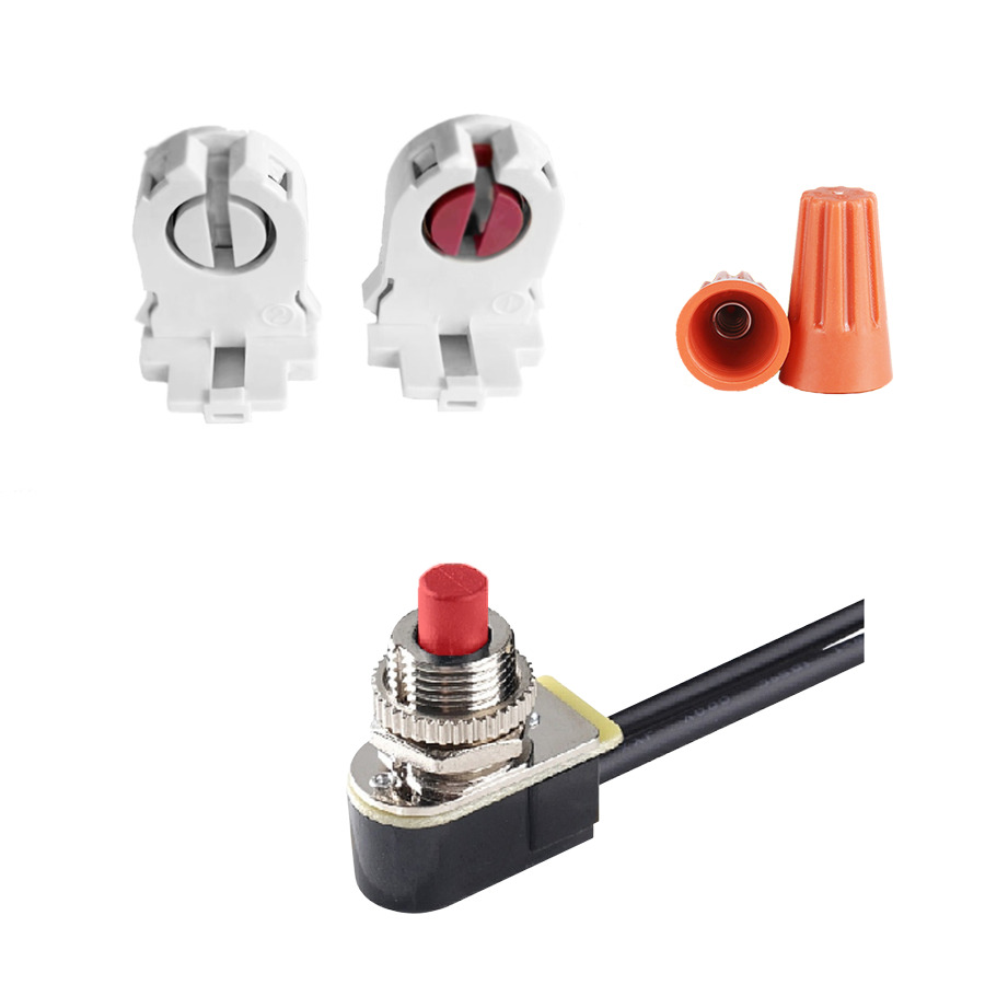 ACC KIT FOR T10EM TUBE (2)NUTS (1)TESTBUTTON (2)LAMPHOLDERS