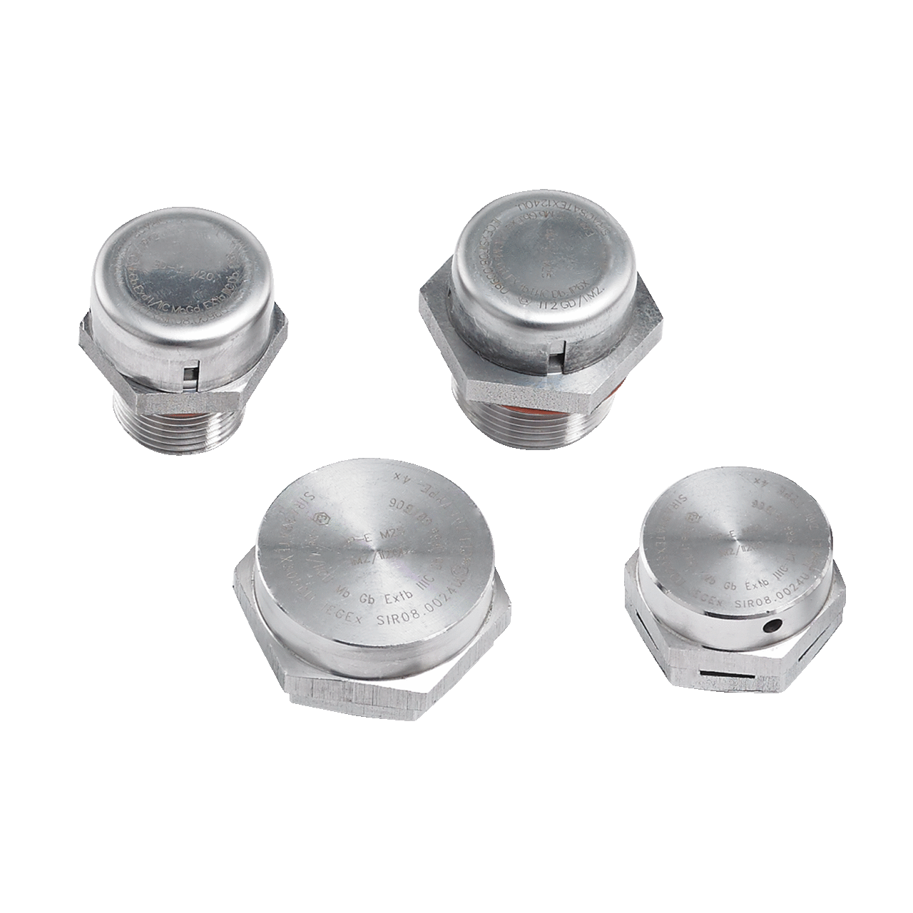 Hazardous Location Breather Drain M20 Ex d, 40x40x25mm, Brushed, Stainless 316