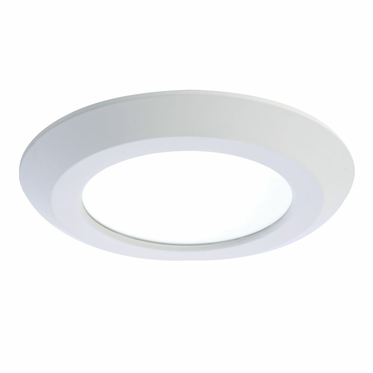 6" Surface LED downlight, 1200 Lumens,  90 CRI minimum,  white tuning,  selectable CCT 2700K-5000K, 120V-277V 60Hz 0-10V dimming down to 5%,  Matte White, Recyclable