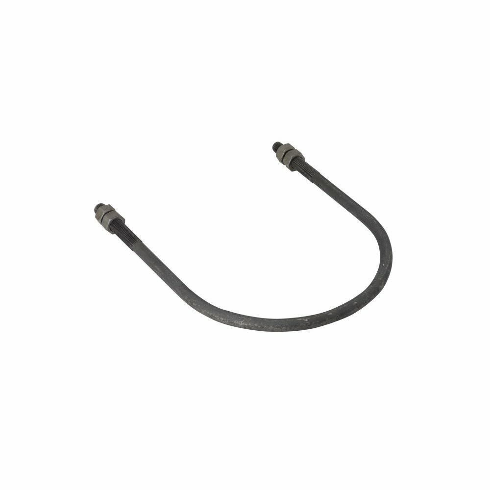 Eaton B-Line series U-bolt, 7.5" H x 3.5" D, Steel, 2114 load cap, 1/2"-13 rod size, 3" thread len, 750 temp, U-bolt with 4 hex nuts