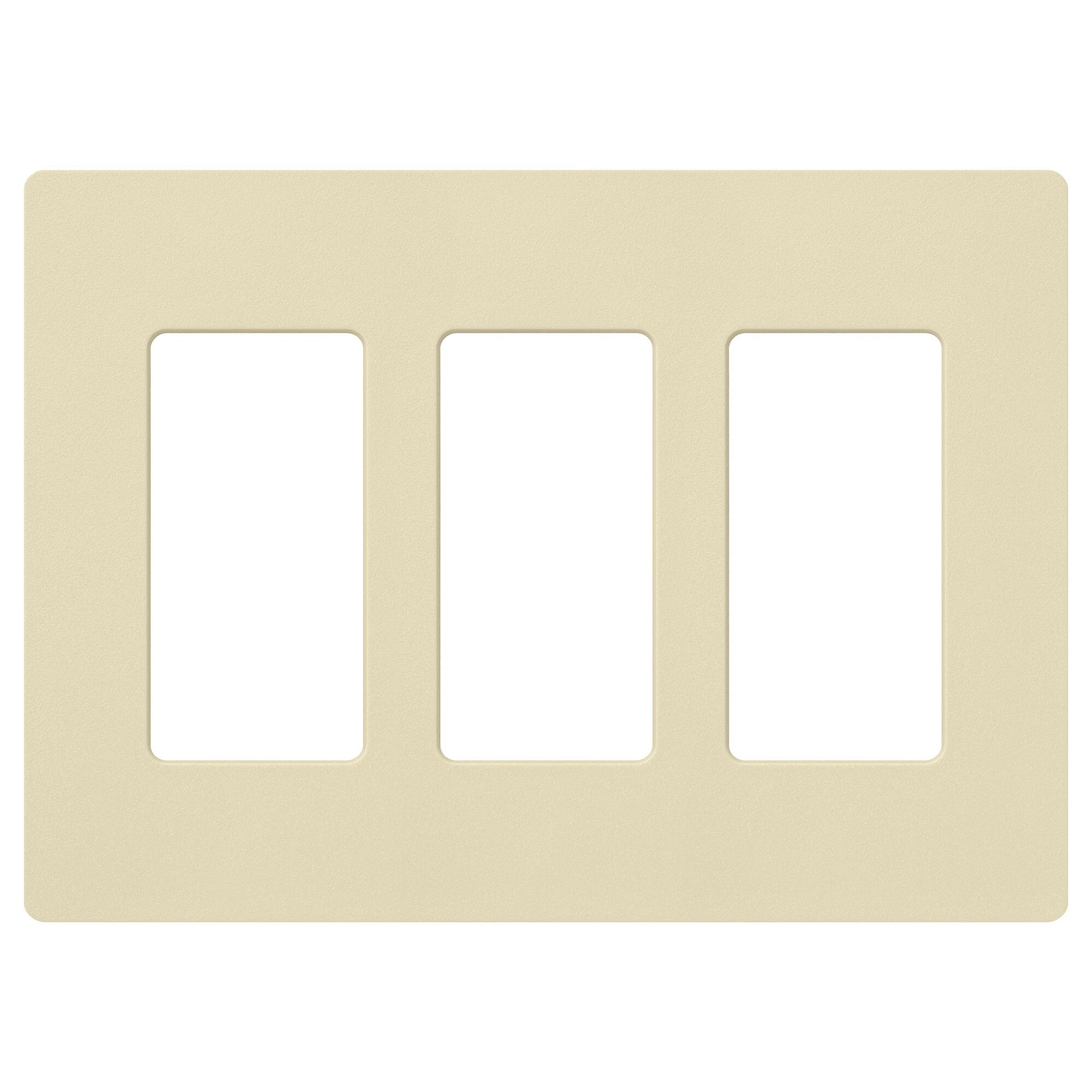 Claro Wallplate, Satin Finish, Three-gang in sand