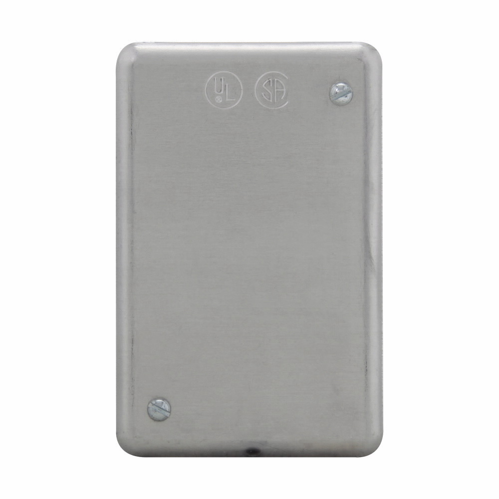 Eaton Crouse-Hinds series DS blank cover, Sheet steel, Flush mount, Single-gang, For enclosing splices and taps