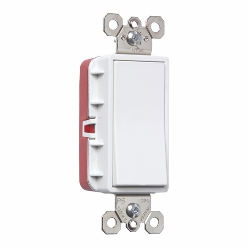 PlugTailSingle Pole20amp 120/277vac Decorator Switch, White