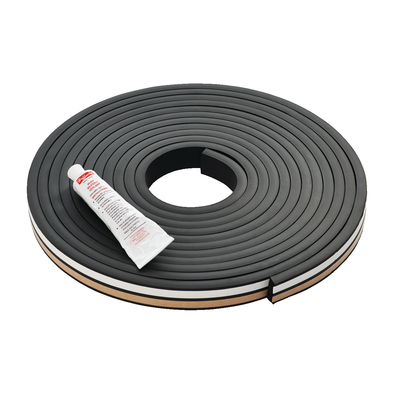 Gasket Replacement Kit for HOFFMAN Enclosures, .31x.63 inch, Black, Silicone