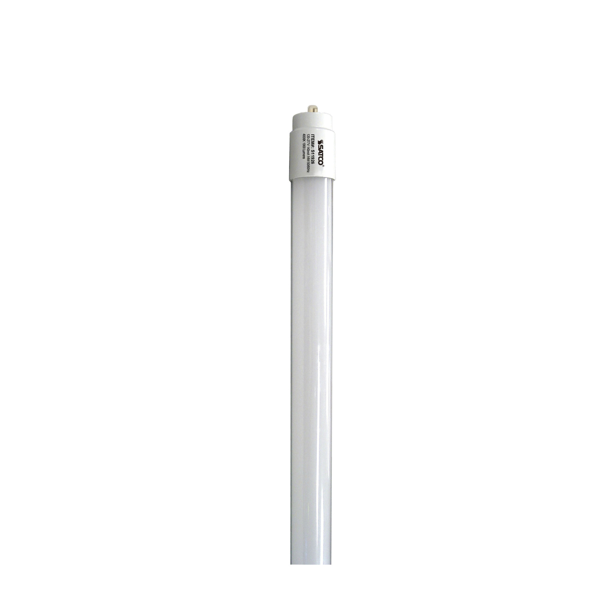 14 Watt T8 LED Lamp - Single Pin Base 4000K 50,000 Average Rated Hours - 1900 Lumens Type B 4 ft. Double Ended Bypass