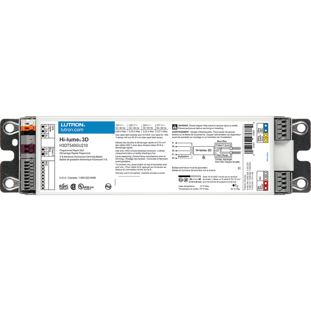 Hi-lume 3D 1 percent 3-Wire and EcoSystem Digital Link Controlled T5 Twin Tube, 2 lamps, 40W