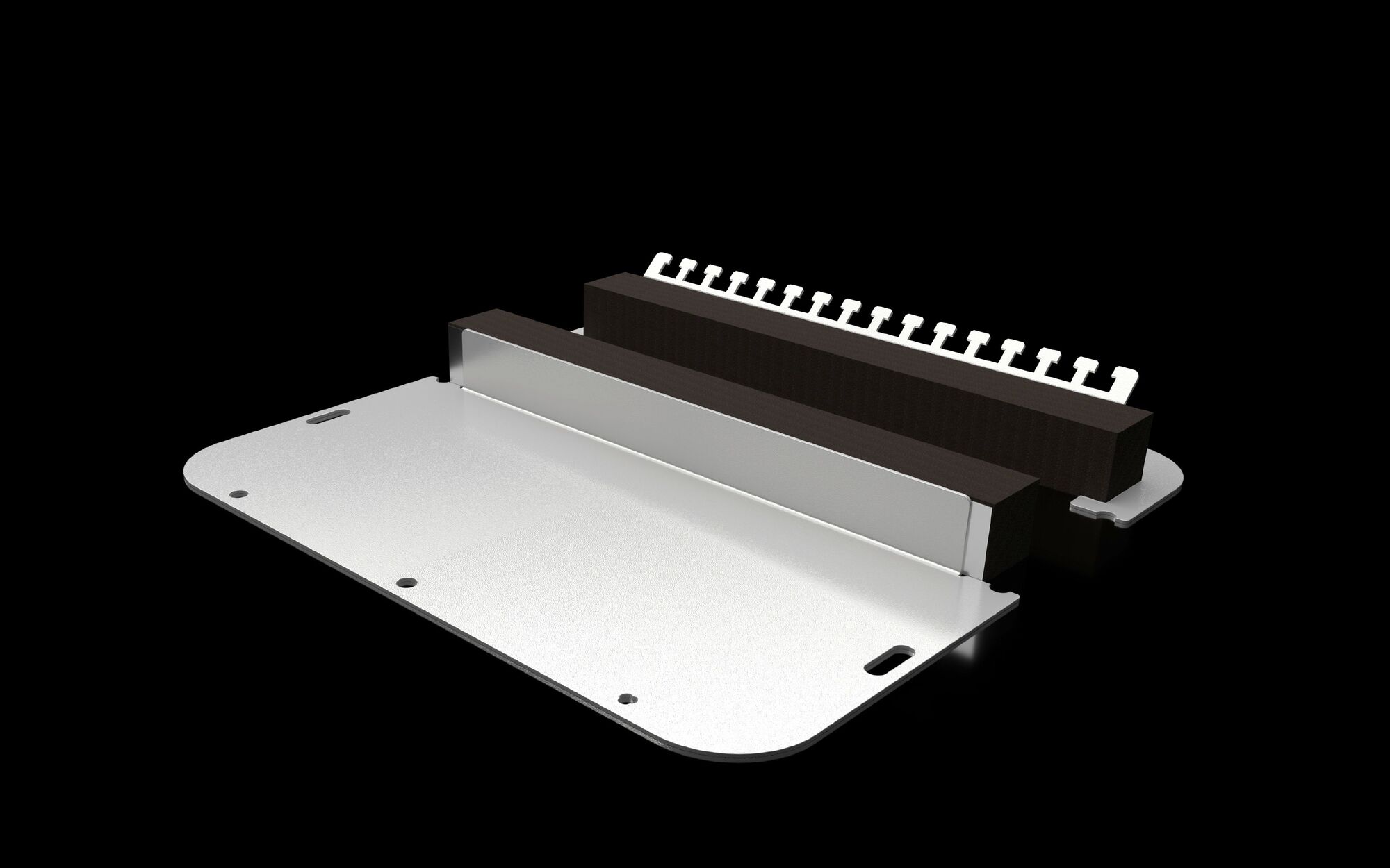 SZ metal flange plate in two parts, for AX, with elastic clamping profile, WD: 301x221 mm, for flange plates size 5