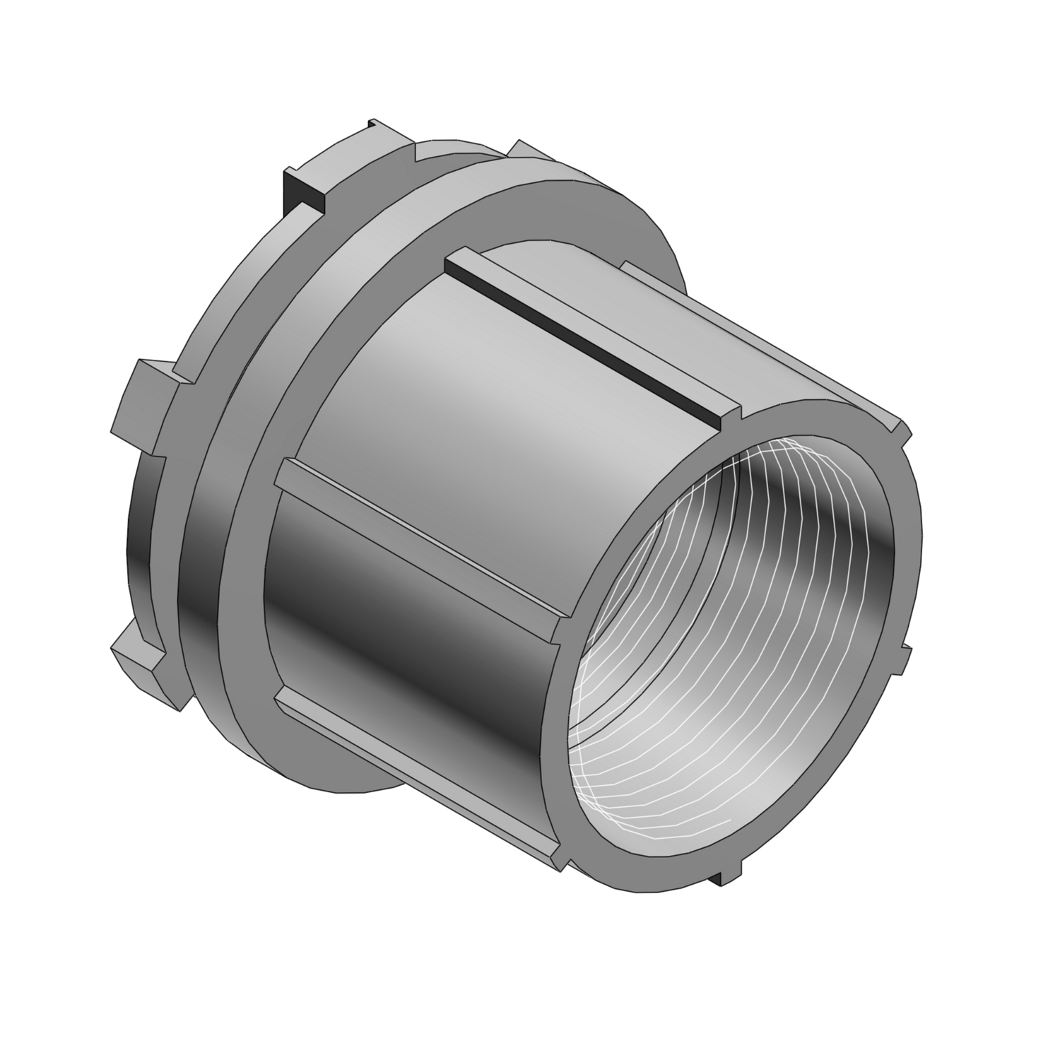 Zinc Hub with Insulated Throat  Hub Size 1-1/2 Inch