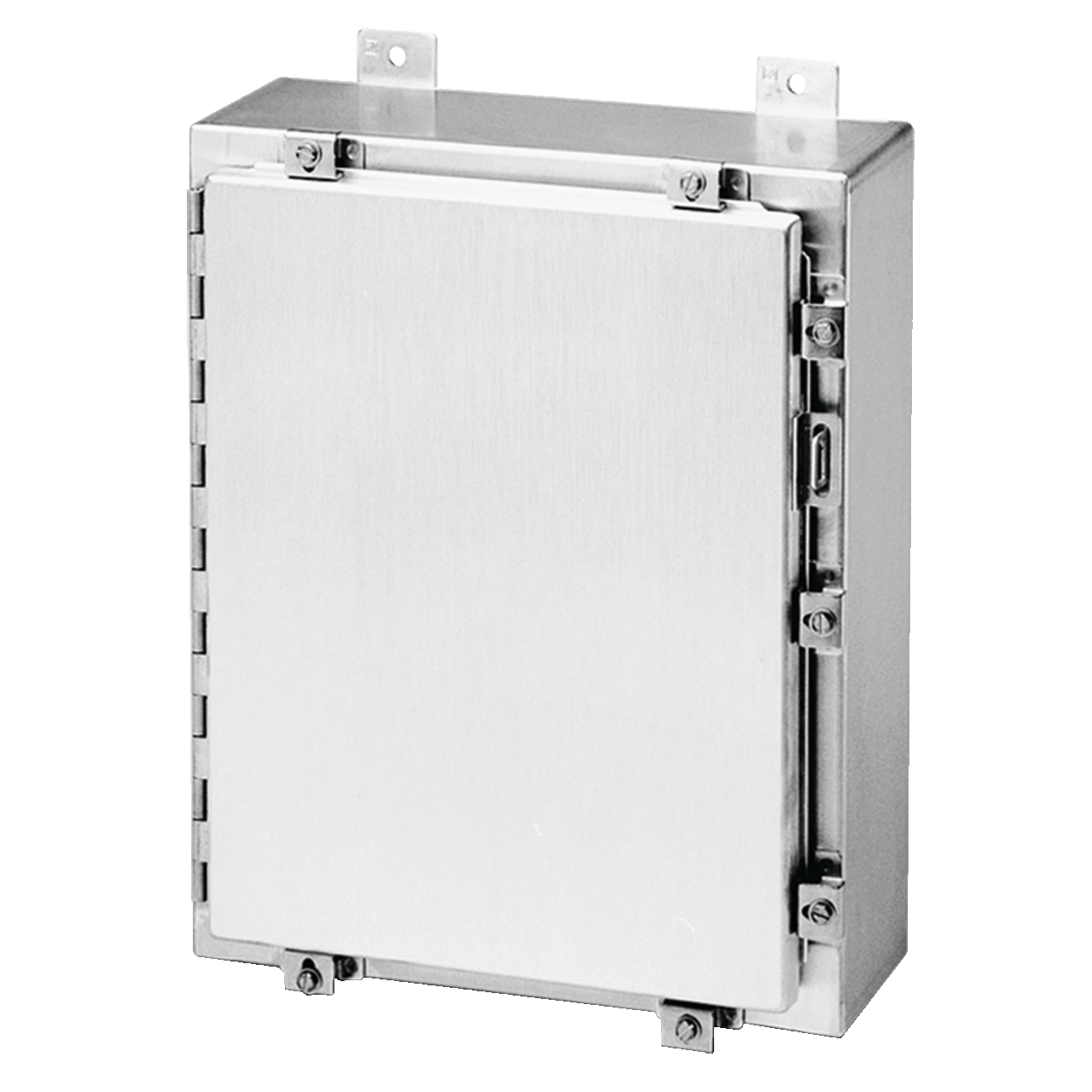 Continuous Hinge Enclosure with Clamps LP Type 4X, 20x16x10, Brushed, Aluminum