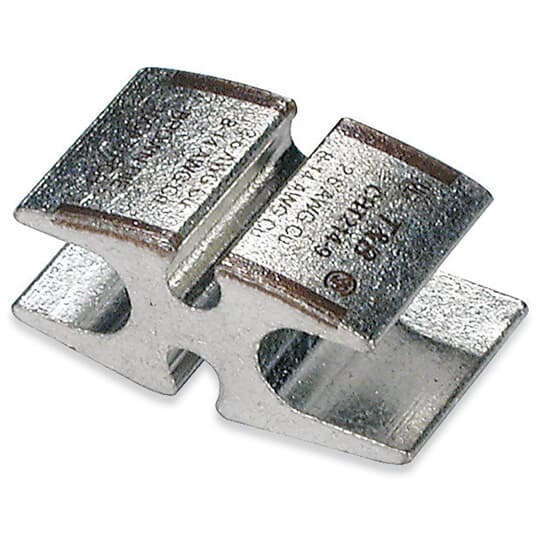 Copper H-Tap for Wire Range Main: 2-6 Str/Sol (2-8 Flex), Branch 2-6 Str/Sol (2-8 Flex), Brown 71R