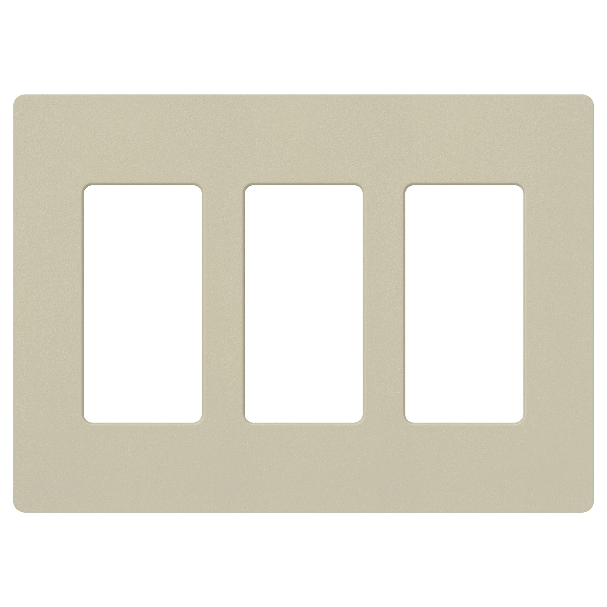 Claro Wallplate, Satin Finish, Three-gang in clay