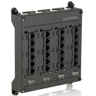 Twist and Mount Patch Panel, 12 CAT 5e ports and 12 CAT 6 ports