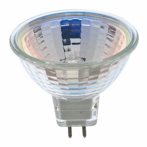 Halogen MR Lamp, Designation: 20MR16/NSP, 12 V, 20 WTT, MR16 Shape, GU5.3/GX5.3 Miniature 2 Pin Round Base, C-8 Filament, 2000 HR, 9 DEG Beam Angle, 1-7/8 IN Length, 2 IN Diameter, Lumens: 2200 CP Center Beam